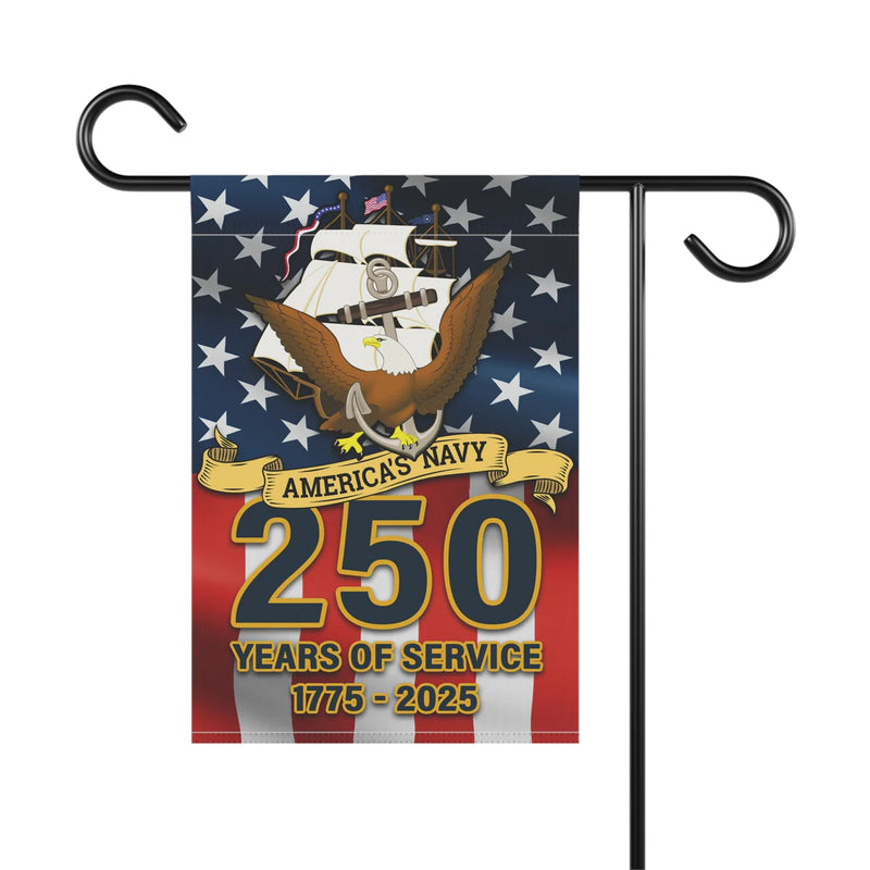 US NAVY 250TH ANNIVERSARY GARDEN FLAG
