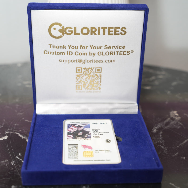 Premium Custom CAC Card Coin - Actual Credit Card Size & Thick Metal Finish
