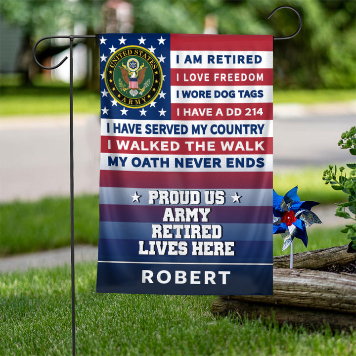 Veteran Retired Garden Flag House Flag 3x5 Flag