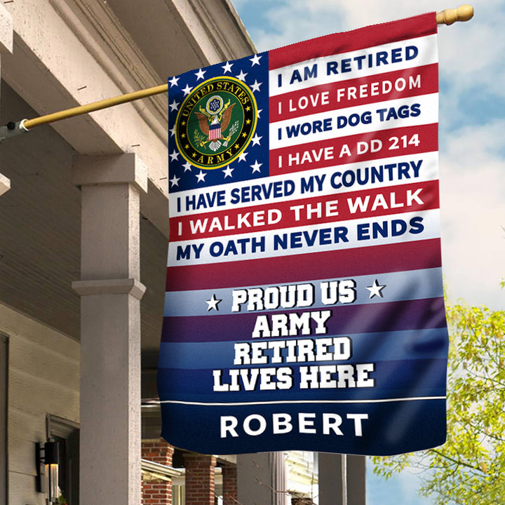 Veteran Retired Garden Flag House Flag 3x5 Flag