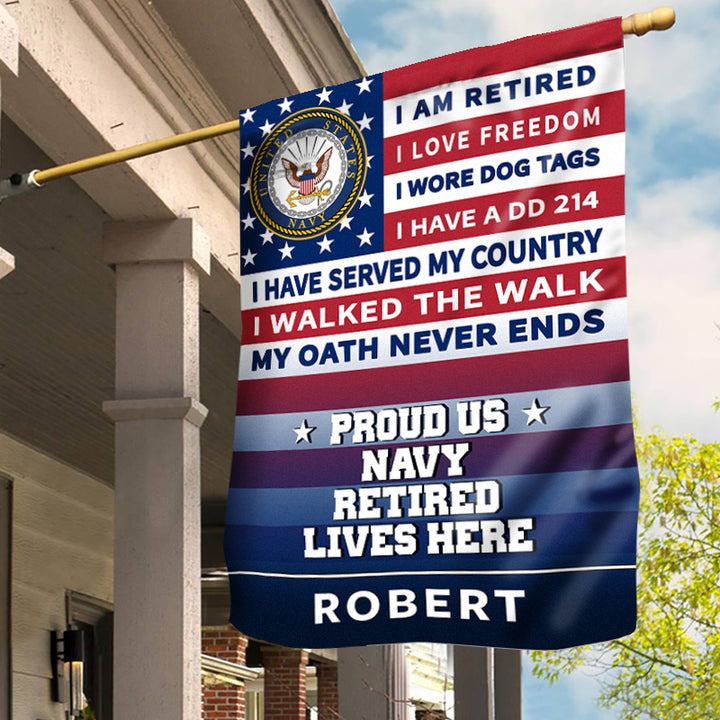 Veteran Retired Garden Flag House Flag 3x5 Flag