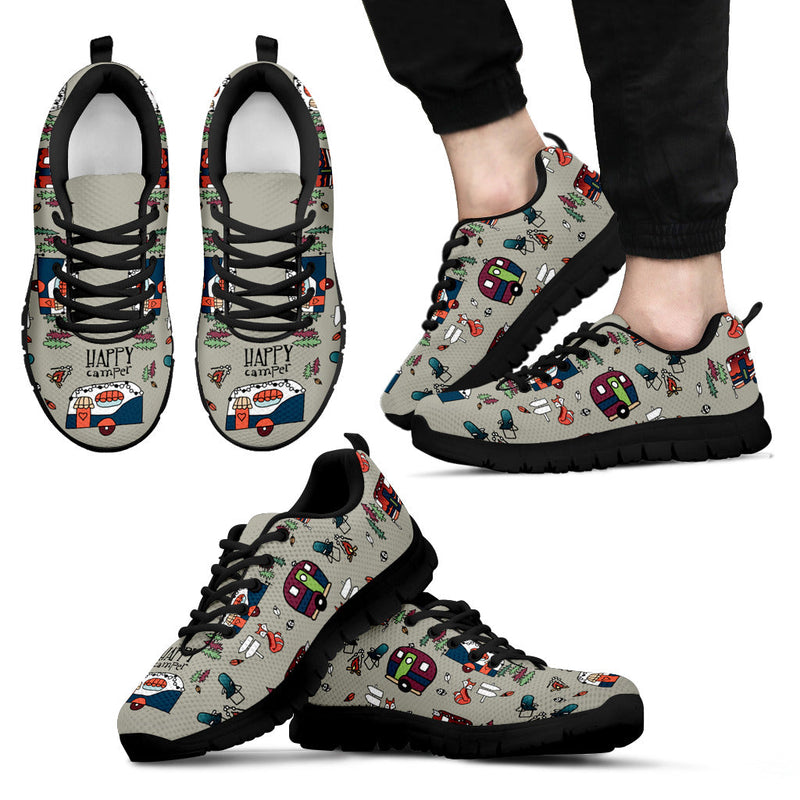 Happy Campers Black Men Sneakers