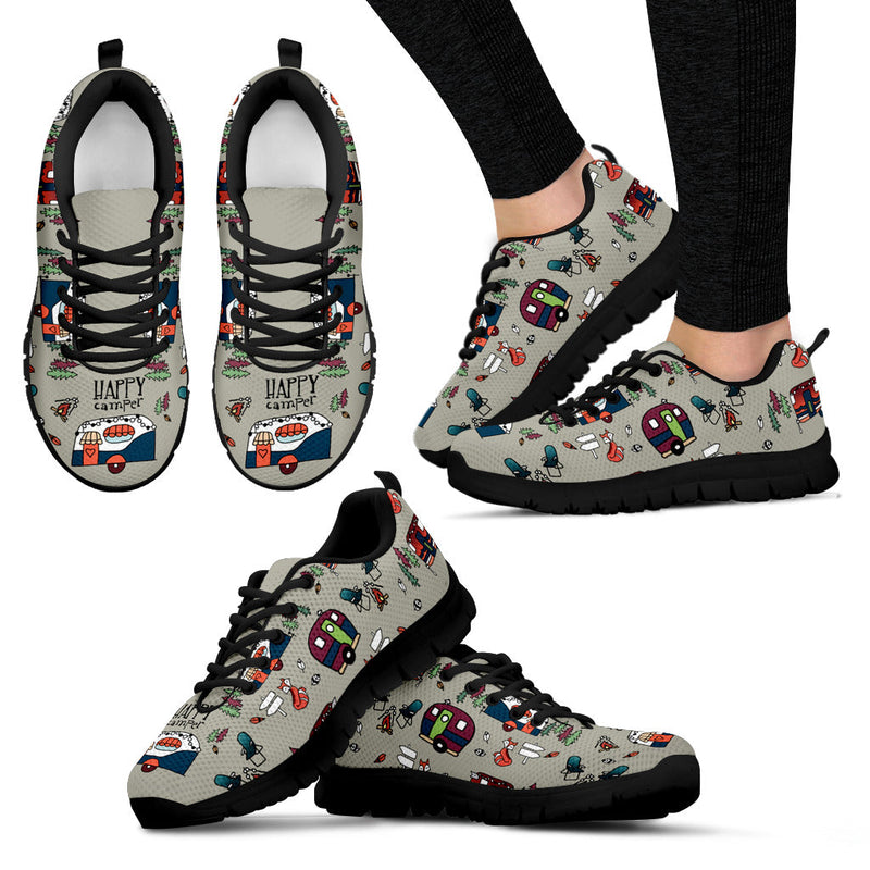 Happy Campers Black Men Sneakers