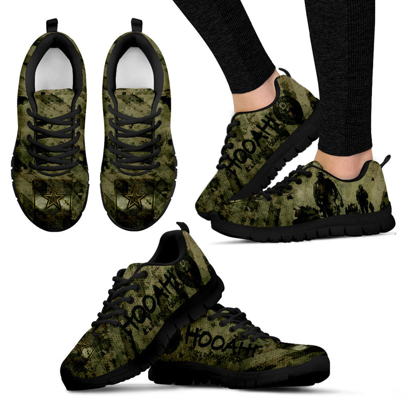 Army Hooah Black Men Sneakers