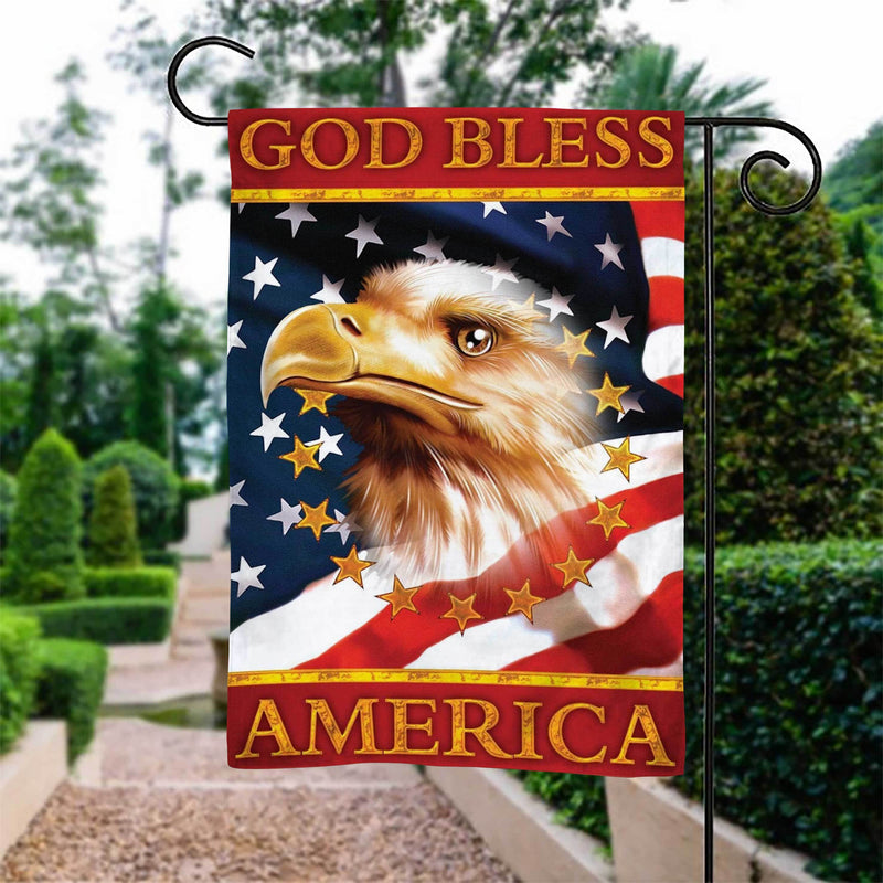 God bless america Veteran Garden Flag Double-sided Print