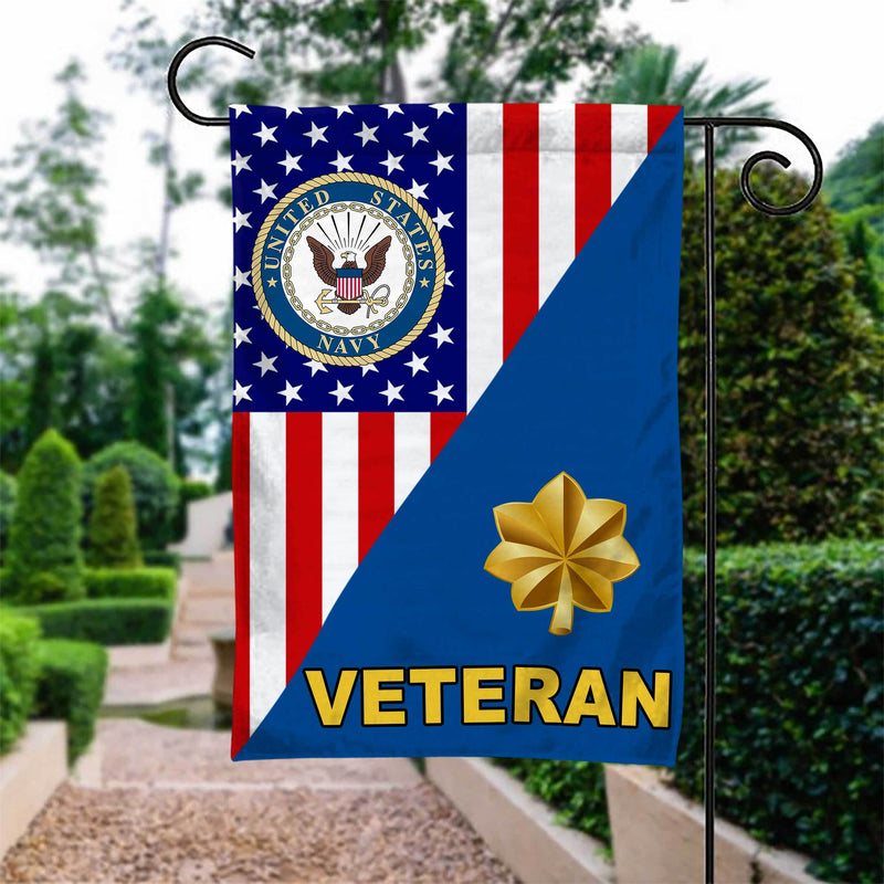 US Navy Officer Rank Veteran Garden Flag Double-sided Print
