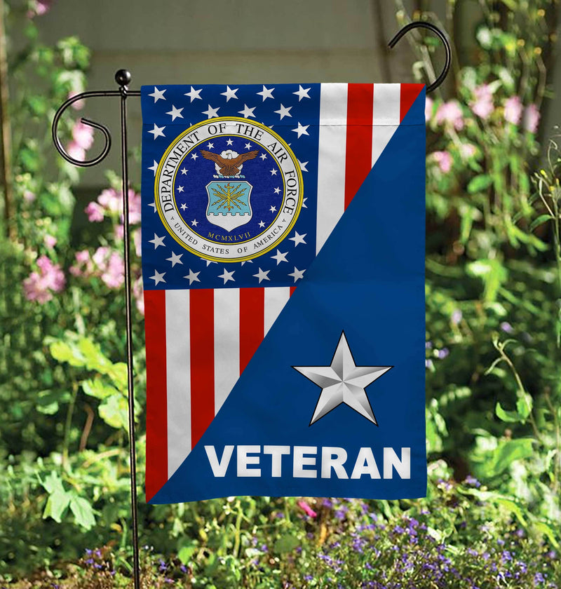 USAF Officer Rank Veteran Garden Flag Double-sided Print