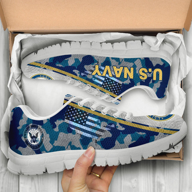 US. Navy Logo Sneakers