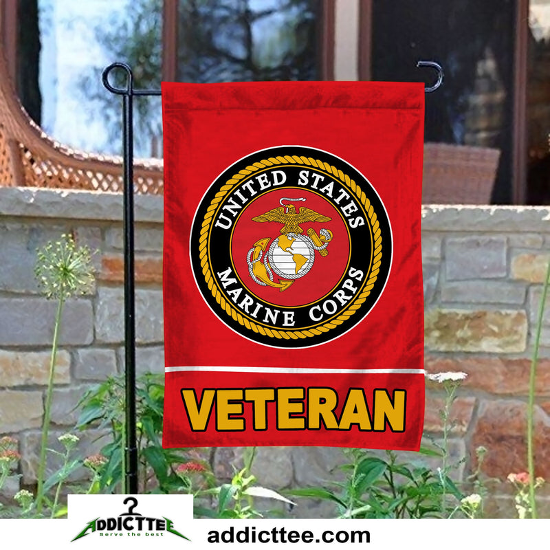 US Marine Corps Veteran Garden Flag
