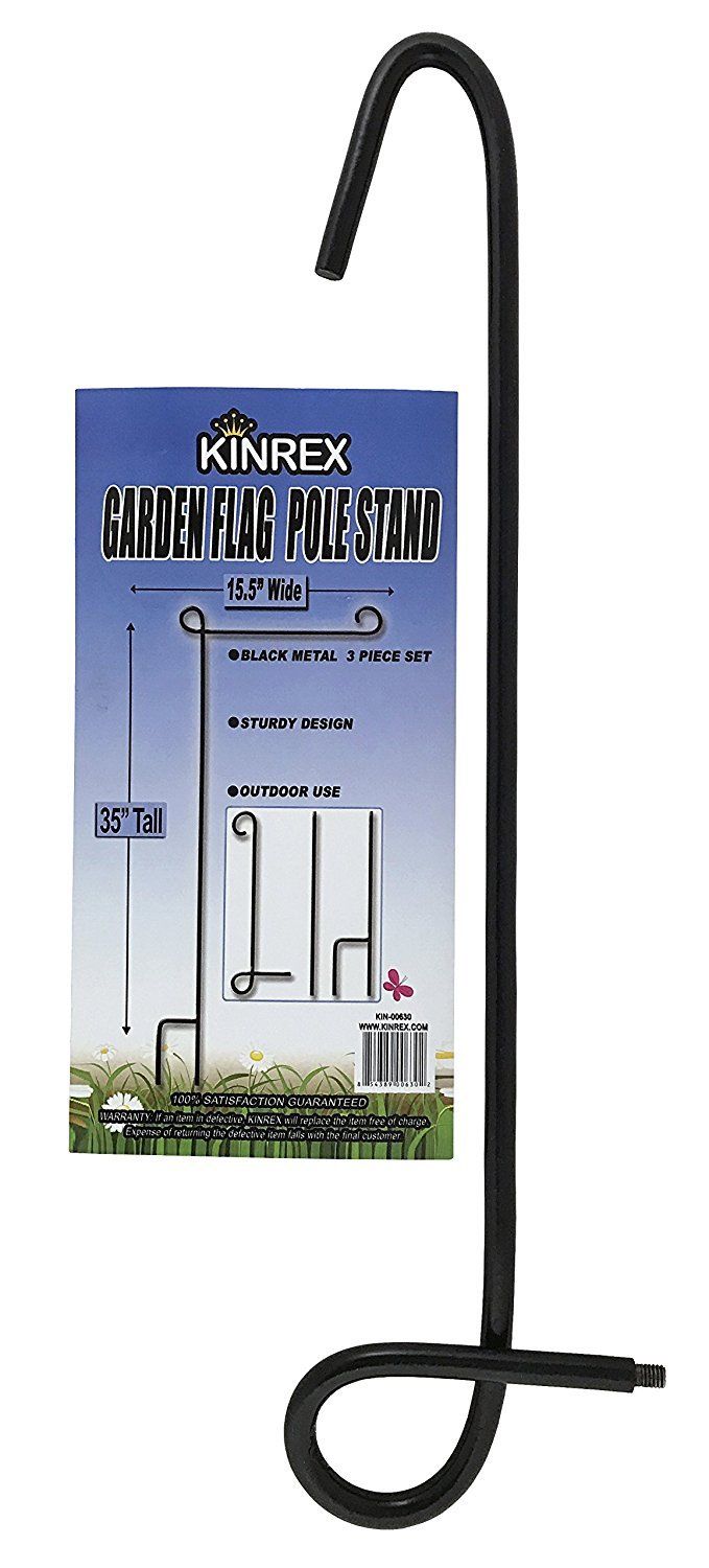 Christmas Large House Garden Flag Stand Pole Holder Metal Decor 35