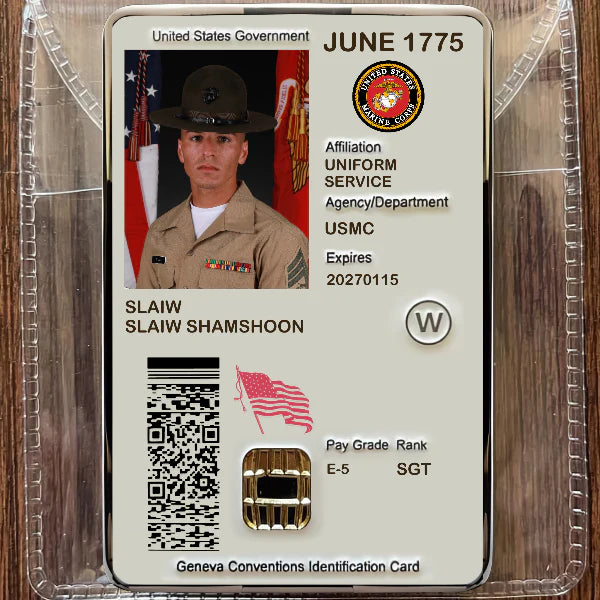 Custom CAC-Style Coin with Branch Logo – Military Gift for Veterans