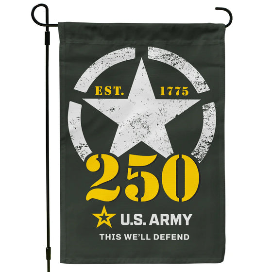 US Army 250th This We'll Defend Garden Flag