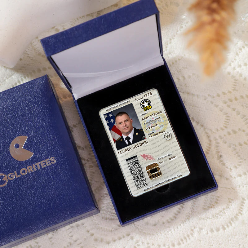 U.S. ARMY - 250 YEARS OF SERVICE CAC-Style Military Coin – Name, Photo & Service Details VERSION 2