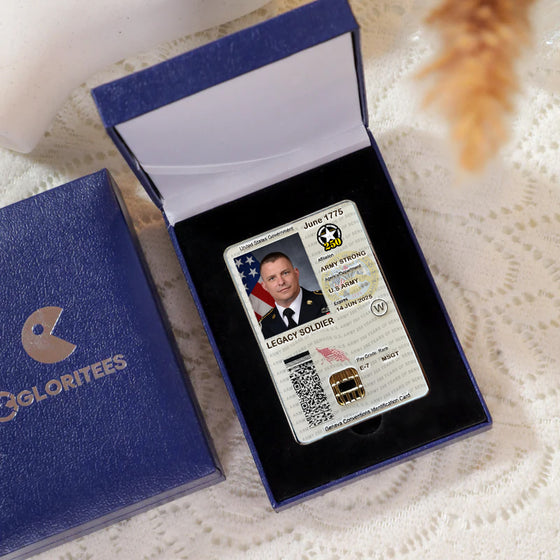 U.S. ARMY - 250 YEARS OF SERVICE CAC-Style Military Coin – Name, Photo & Service Details VERSION 2