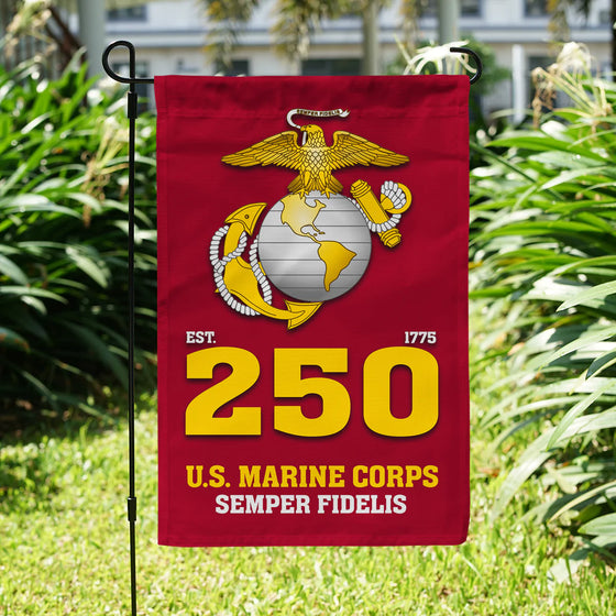 USMC Est 1775 Semper Fidelis Garden Flag