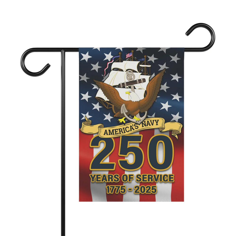 US NAVY 250TH ANNIVERSARY GARDEN FLAG