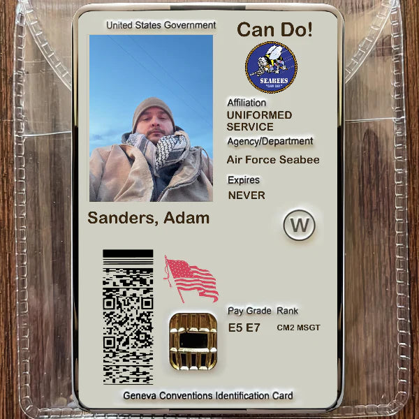 Custom CAC-Style Coin with Branch Logo – Military Gift for Veterans