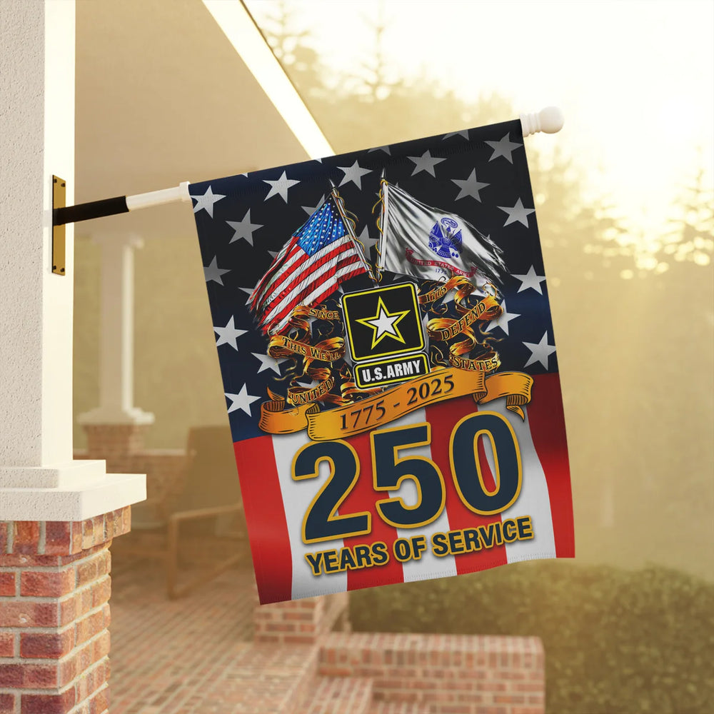 US Army 250 Years Of Service 1775 - 2025 Garden Flag