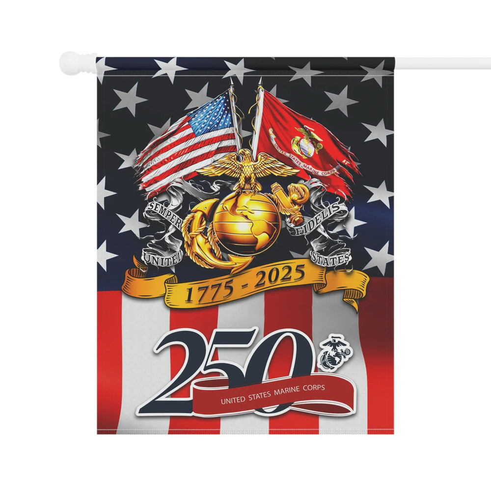 US Marine Corps 250 Years Of Service Garden Flag