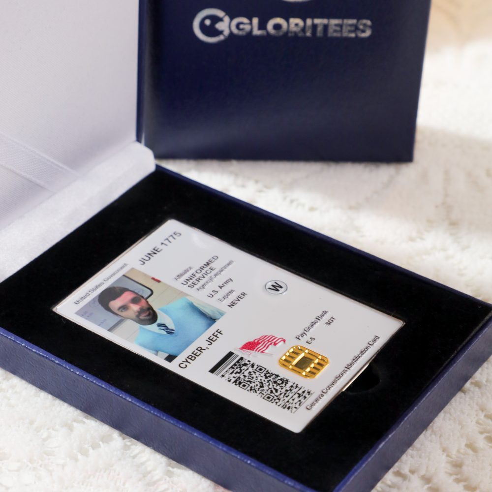 Custom CAC-Style Military Coin – Name, Photo & Service Details