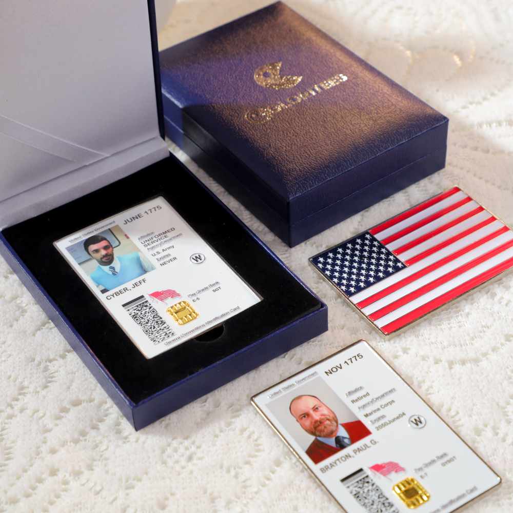 Custom CAC-Style Coin with Branch Logo – Military Gift for Veterans