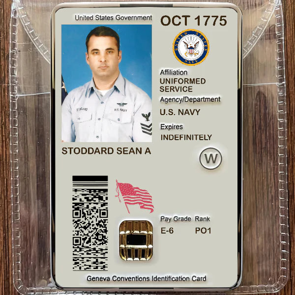 Custom CAC-Style Coin with Branch Logo – Military Gift for Veterans