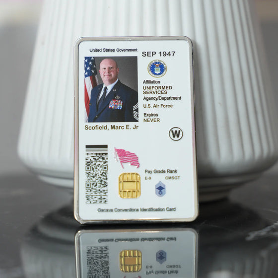 Premium Custom CAC Card Coin - Actual Credit Card Size & Thick Metal Finish