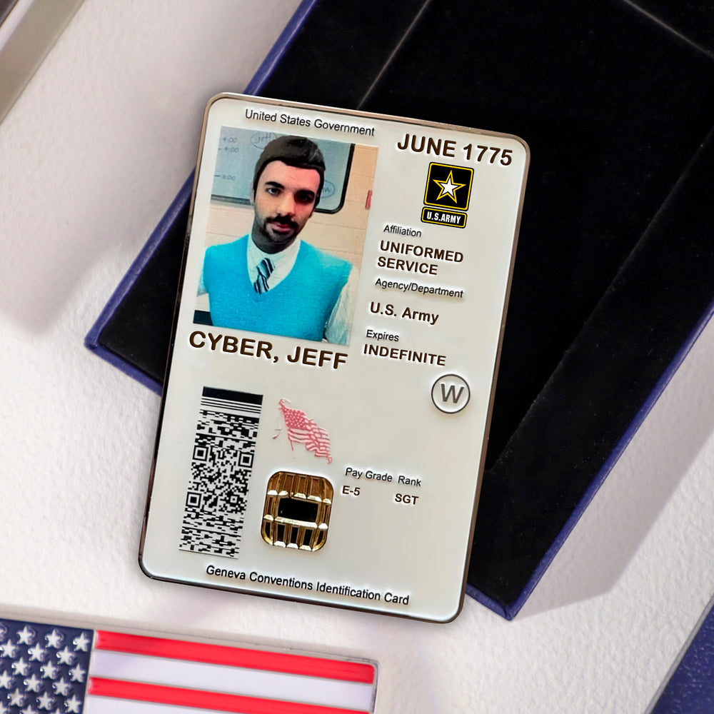 Custom CAC-Style Coin with Branch Logo – Military Gift for Veterans