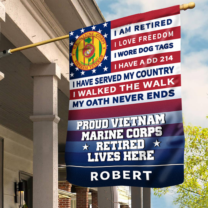 Veteran Retired Garden Flag House Flag 3x5 Flag