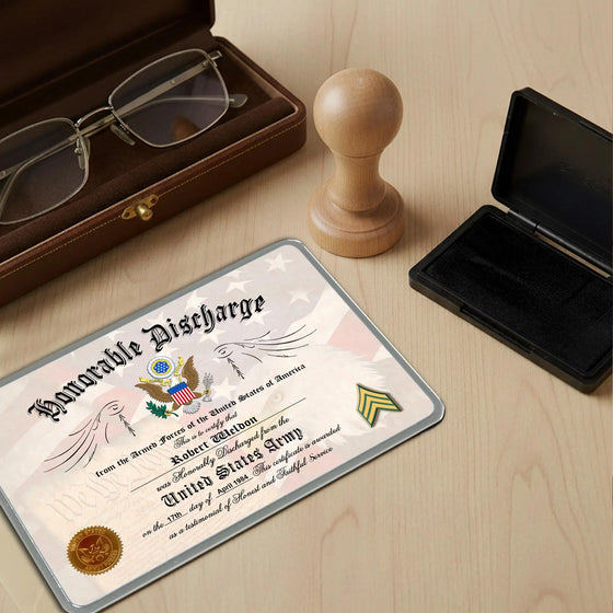 Custom U.S. Army Honorable Discharge Coin 2 SAME SIDES