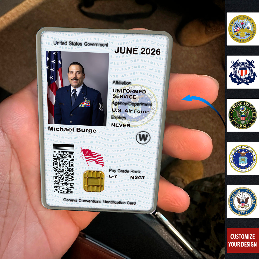 Premium Custom CAC Card Coin - Actual Credit Card Size & Thick Metal Finish 2