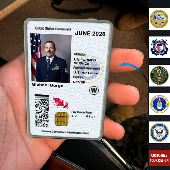 Premium Custom CAC Card Coin - Actual Credit Card Size & Thick Metal Finish 2