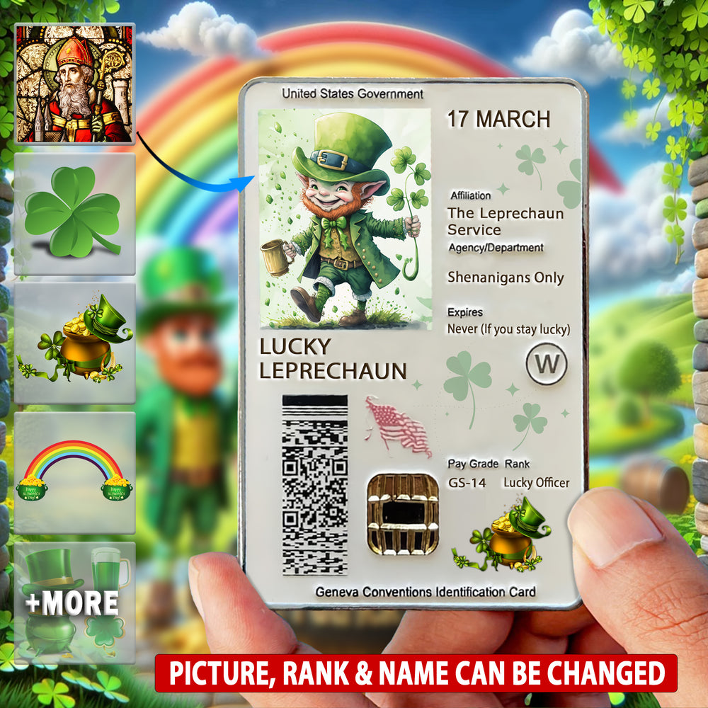 Personalized CAC Card Coin St Patrick Day 2025  Memorial Gift Challenge Coin