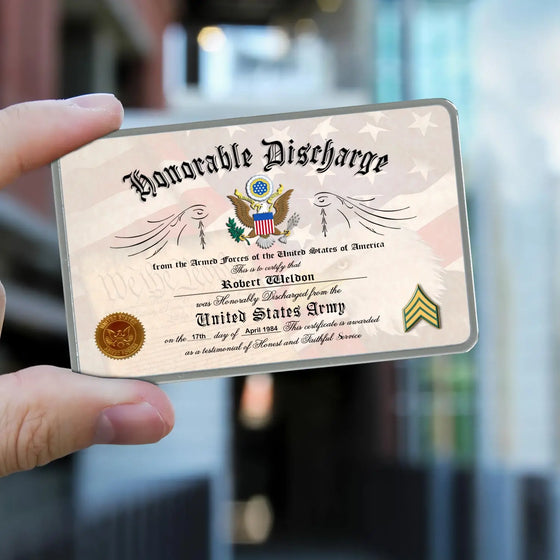 Custom U.S. Army Honorable Discharge Coin 2 SAME SIDES