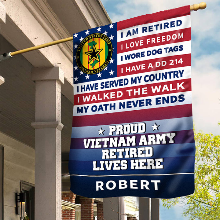 Veteran Retired Garden Flag House Flag 3x5 Flag