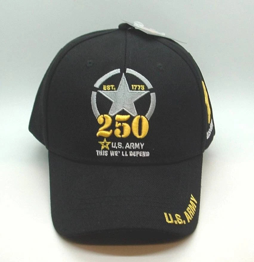 US Army 250th Anniversary 1775-2025 Licensed Embroidered Adjustable Ball Cap