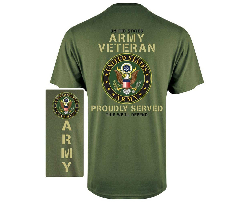 U.S. Army Veteran Pride Proudly Served Shirt T-Shirt Hoodie Sweatshirt Military Shirt