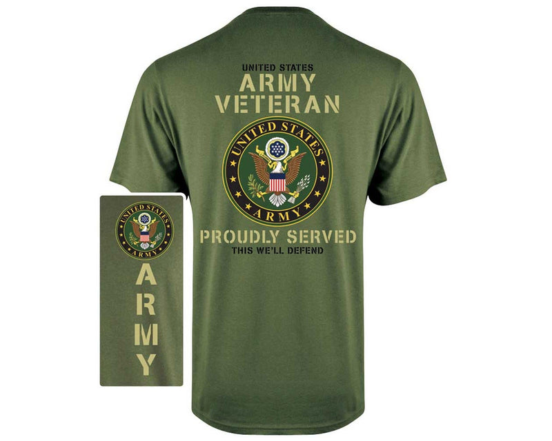 U.S. Army Veteran Pride Proudly Served Shirt T-Shirt Hoodie Sweatshirt Military Shirt