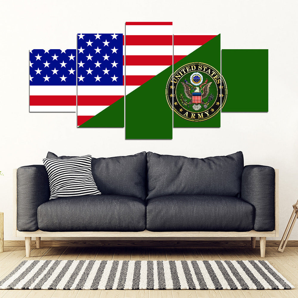Army Veteran USA Flag Canvas