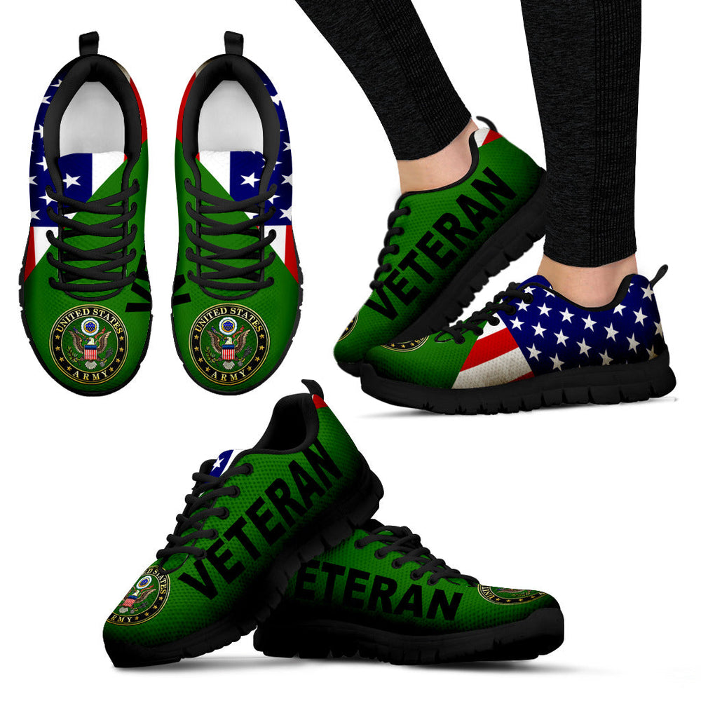 U.S. Army Veteran Black Men Sneakers