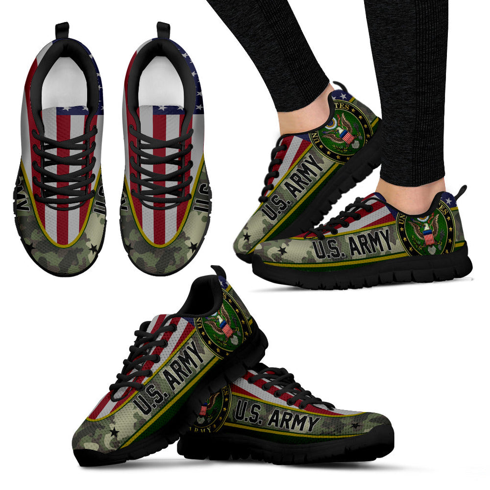 US Army Flag Camo Sneakers Running Shoes