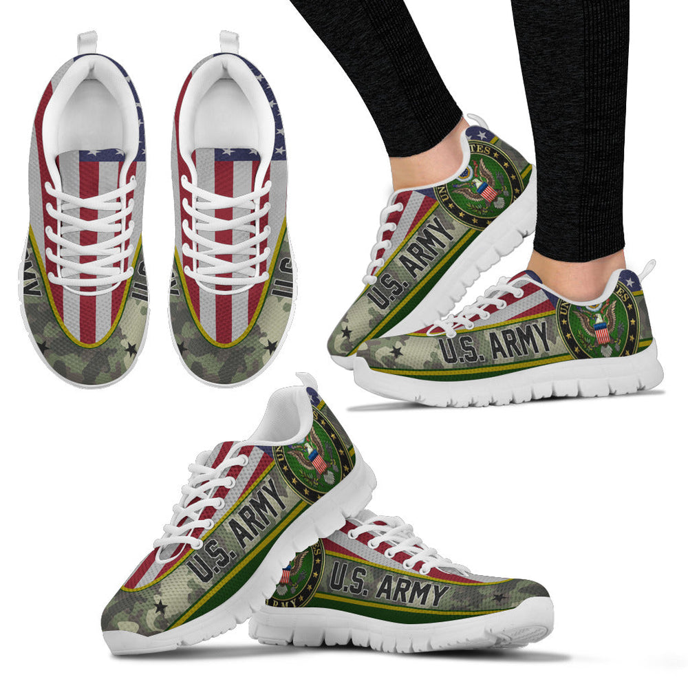 US Army Flag Camo Sneakers Running Shoes