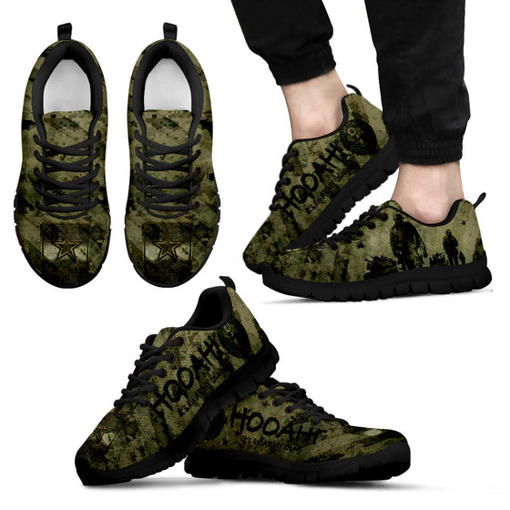 Army Hooah Black Men Sneakers