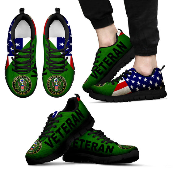 U.S. Army Veteran Black Men Sneakers