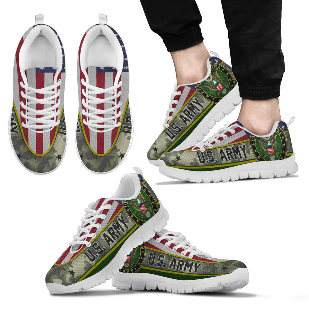 US Army Flag Camo Sneakers Running Shoes