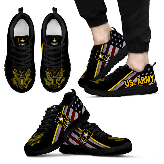 US Army Sneakers Running Shoes Black