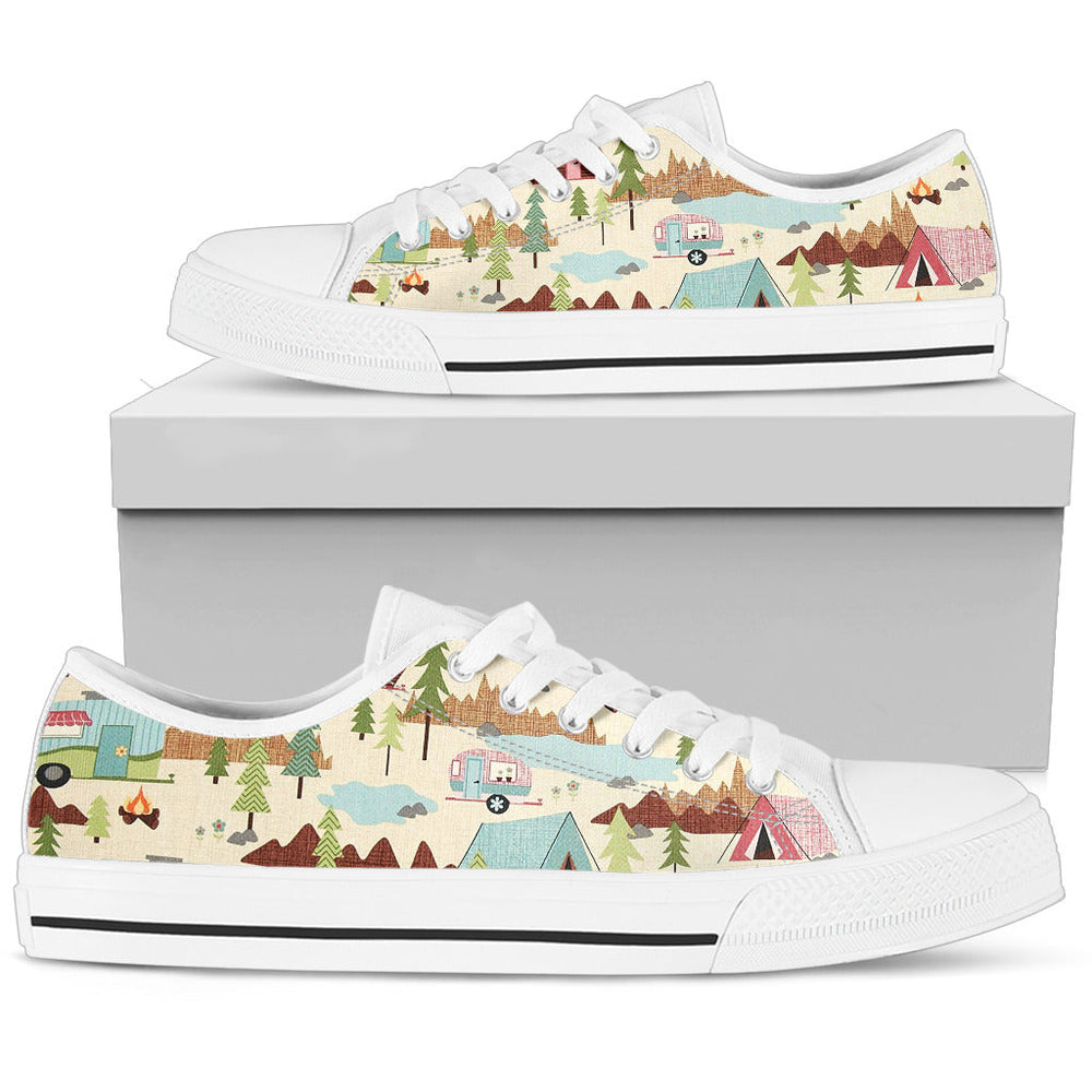 Camping Tent Pine Lowtop Shoes