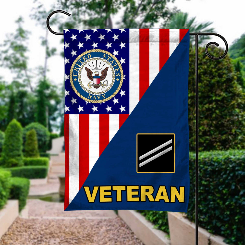 US Navy Rank US. Navy Veteran Garden Flag