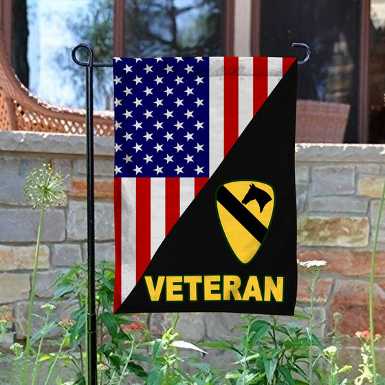 1CD 1st Cavalry Division The First Team Veteran Garden Flag