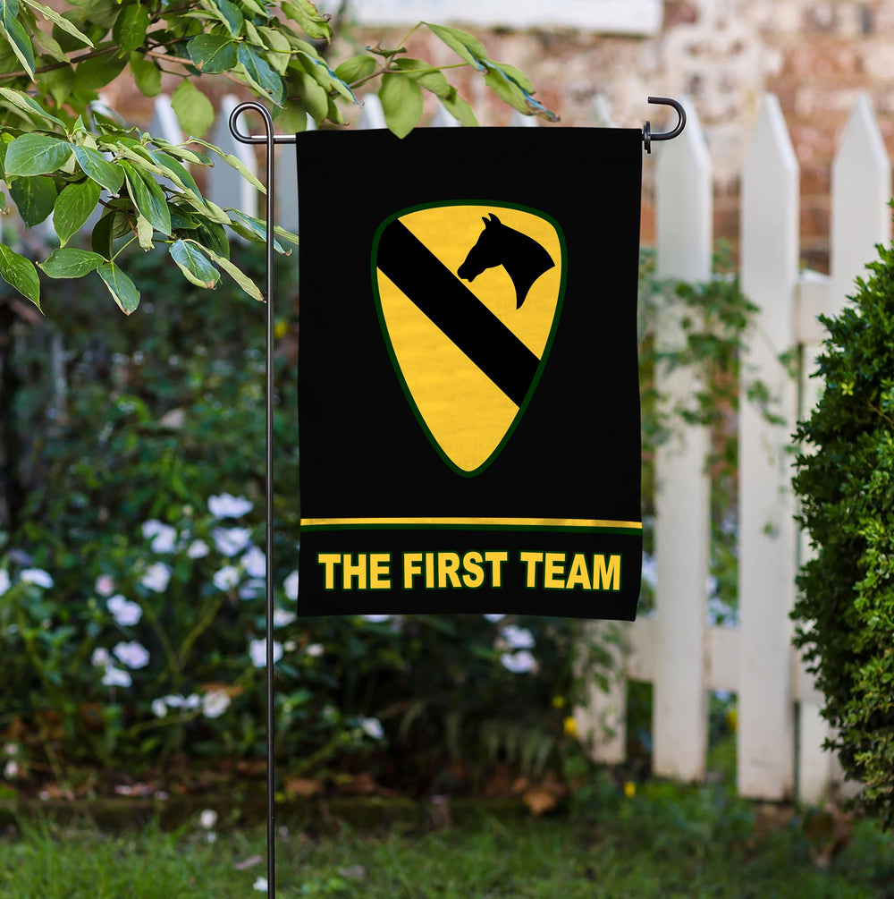 1CD 1st Cavalry Division The First Team Veteran Garden Flag